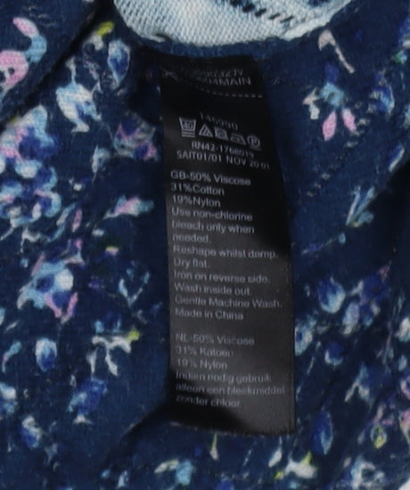 Womens UK Size L Monsoon Blue Pullover Jumper