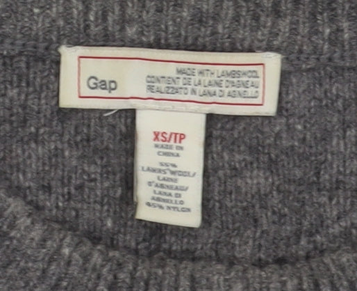 Gap Men's XS Grey Striped Wool Pullover