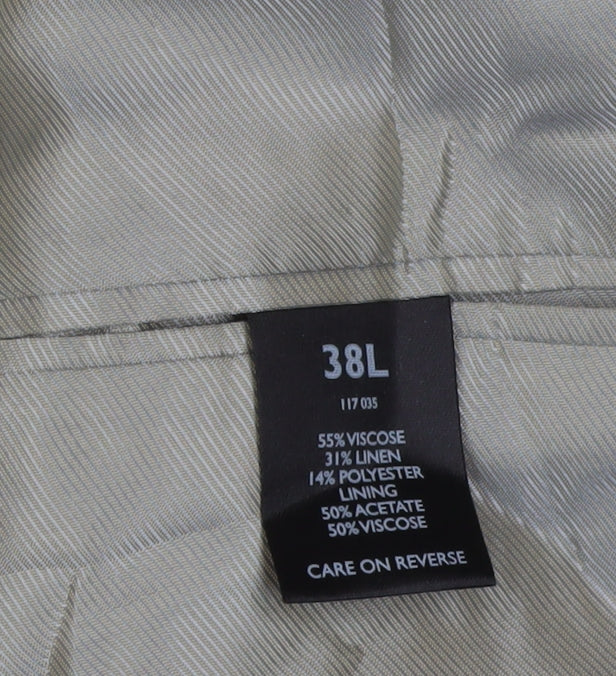 Mens UK Size 38L Ciro Citterio Regular Beige Suit Jacket