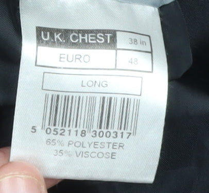 Mens UK Size 38 Karl Jackson Regular Black Suit Jacket