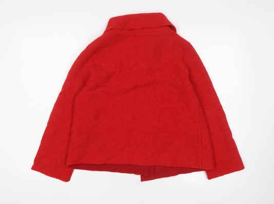 Womens UK Size S Chiaramente Red Cape Jumper