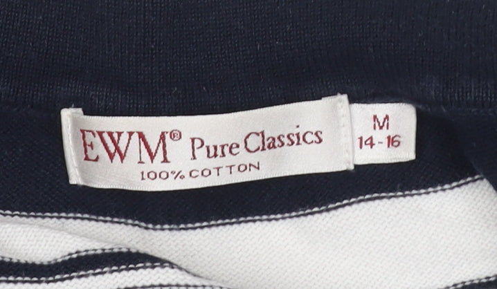 EWM Women's Multicoloured Stripe Pullover Jumper M