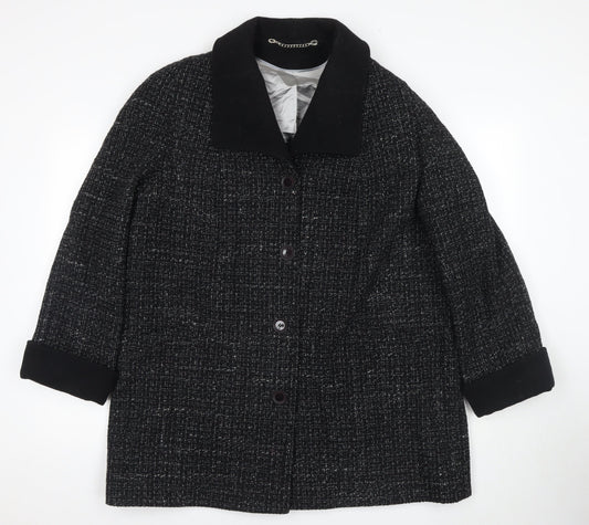 Womens UK Size 18 Berkertex Black Overcoat