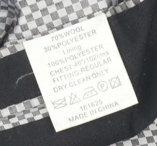 Mens UK Size 40 Lambretta Regular Black Suit Jacket