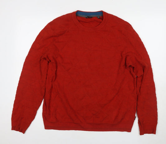 Mens UK Size 10 Ted Baker Red Pullover Jumper