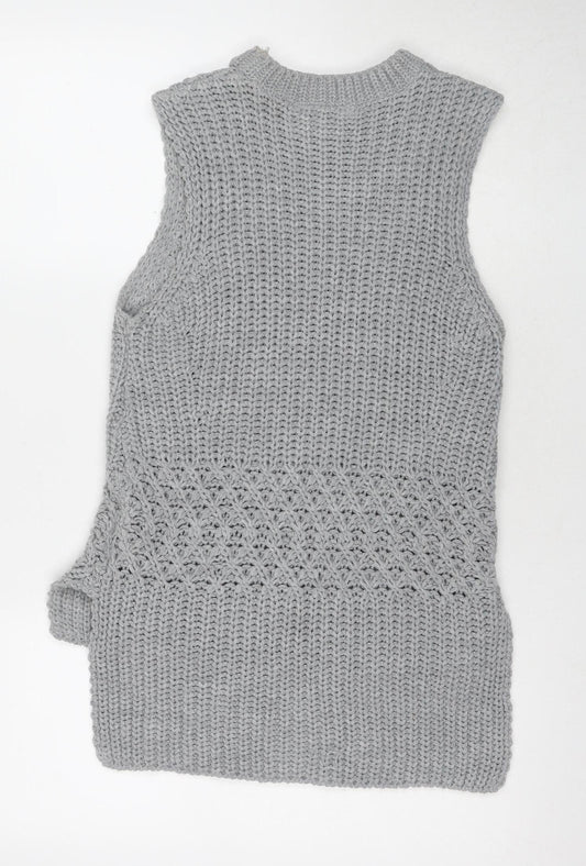 Womens UK Size M/L QED London Grey Vest Jumper