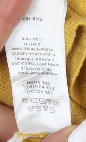 Adrienne Vittadini Women's Yellow Pullover Jumper Size 12