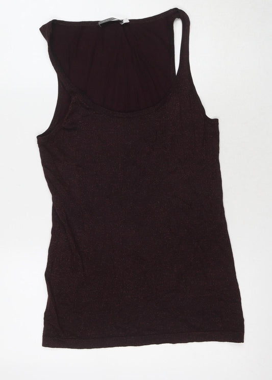 Womens UK Size 12 Mint Velvet Brown Basic Tank