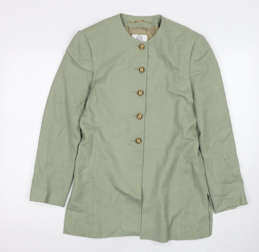 Womens UK Size 8 Viyella Green Basic Jacket