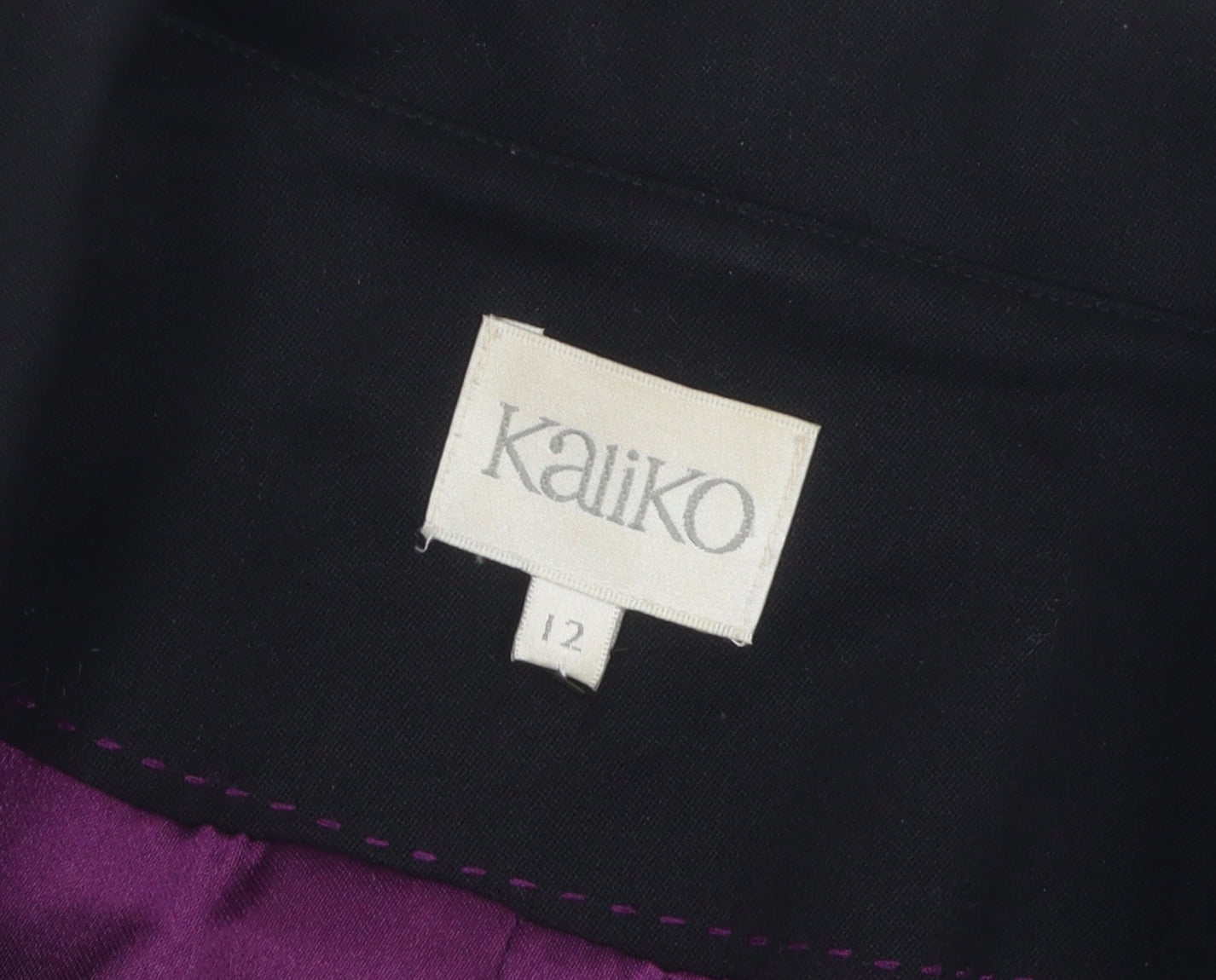 Womens UK Size 12 Kaliko Black Basic Jacket