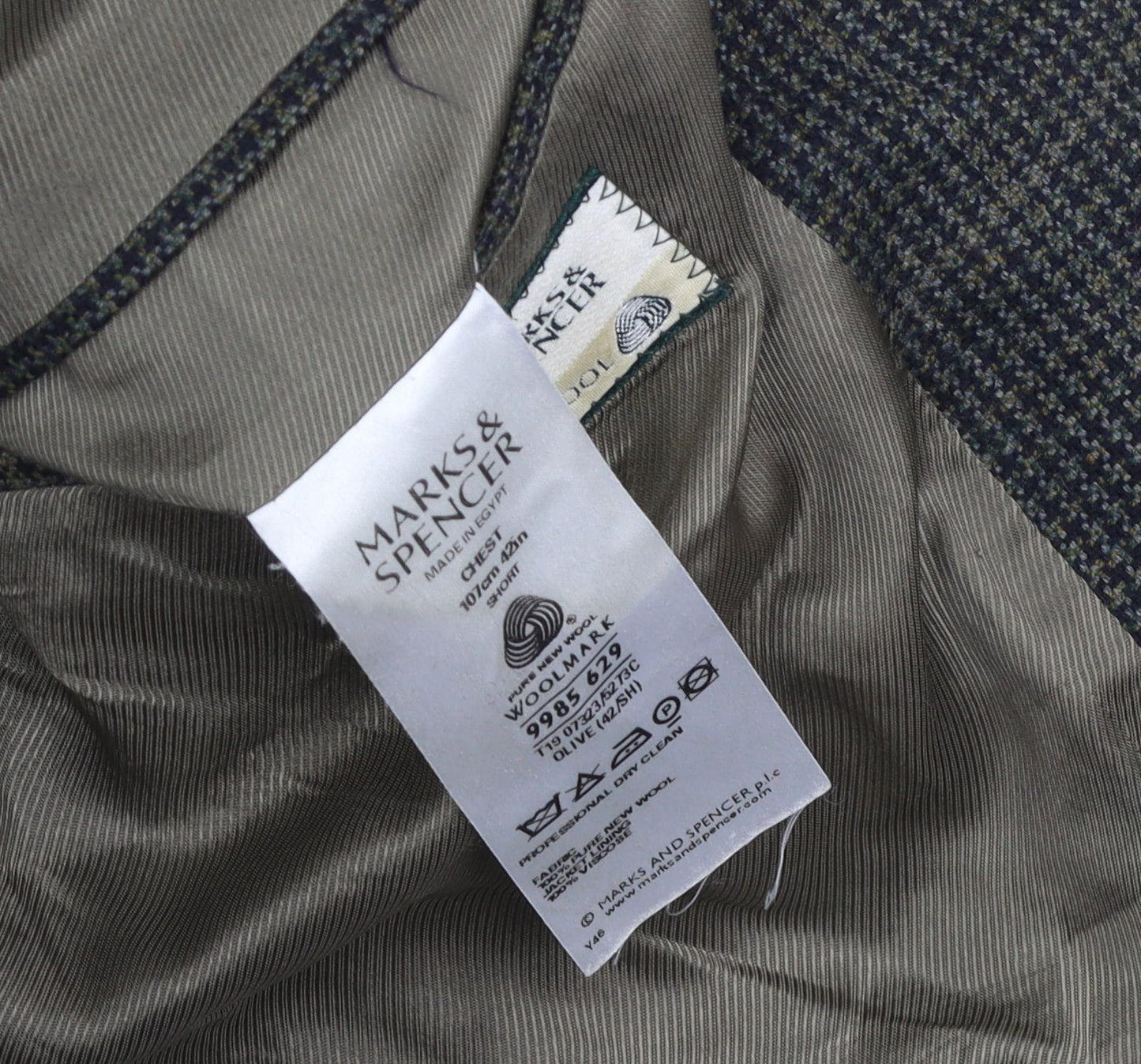 Mens UK Size Short Marks and Spencer Green Classic