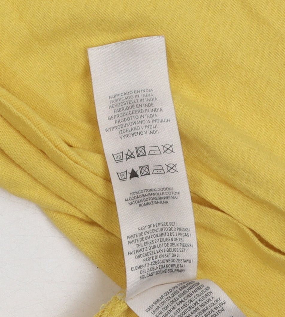 Womens UK Size 10-12 Disney Yellow Basic T-Shirt