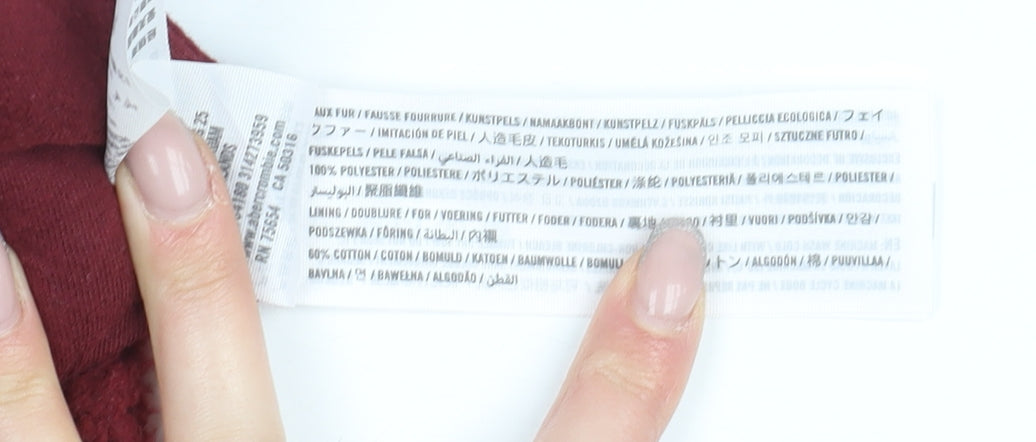 Hollister Women's Red Pullover Fleece Sweatshirt L