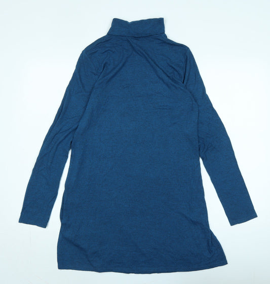 Womens UK Size M Cupio Blue Basic Turtleneck