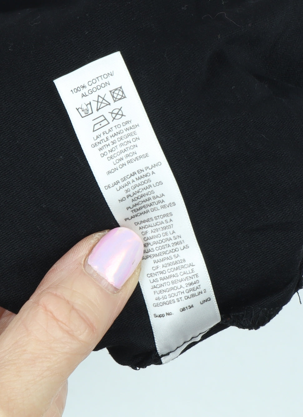 Womens UK Size 8 Savida Black Basic T-Shirt