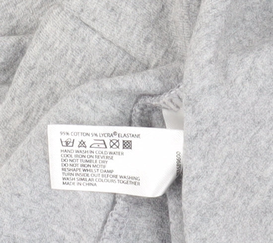 Womens UK Size 12 John Richmond Grey Basic T-Shirt