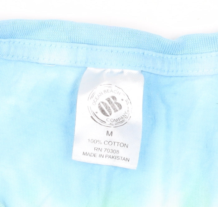 Ocean Beach Company Unisex Tie-Dye T-Shirt, M, V-Neck