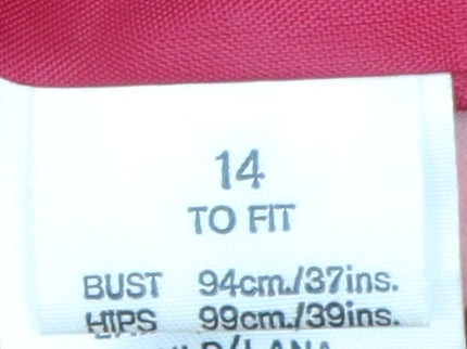 Jaeger Women's Red Blazer Size 14 Regular Wool Jacket