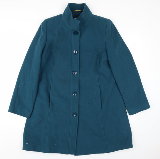 Womens UK Size 10 Eastex Blue Overcoat