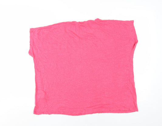 Womens UK Size 2XL Woolovers Pink Basic T-Shirt