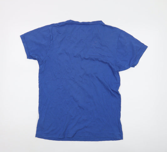 Pepe Jeans Men's Blue T-Shirt, M, Cotton, Graphic Print