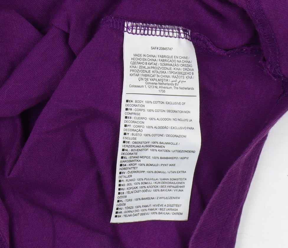 Mens UK Size XS Converse Purple T-Shirt