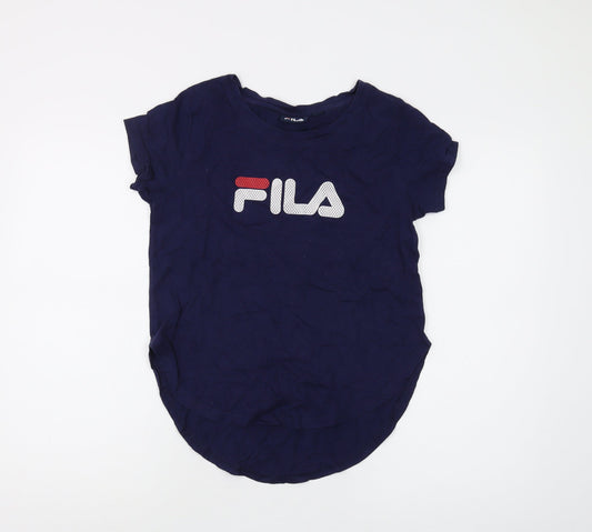 Unisex Adults UK Size S FILA Blue Basic T-Shirt