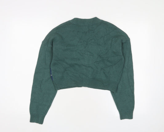 Womens UK Size XS Hollister Green Cardigan Jumper