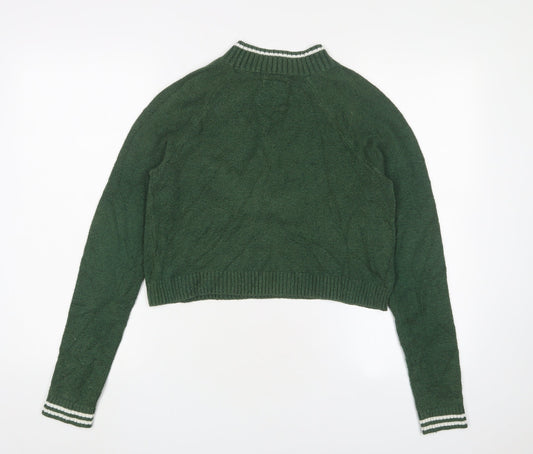 Womens UK Size XS Hollister Green Pullover Jumper