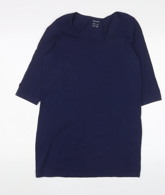 Womens UK Size L ESMARA Blue Basic T-Shirt