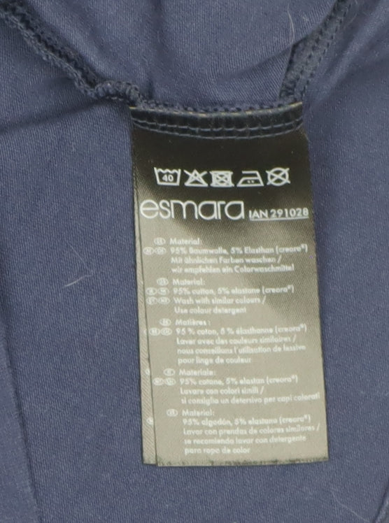 Womens UK Size L ESMARA Blue Basic T-Shirt