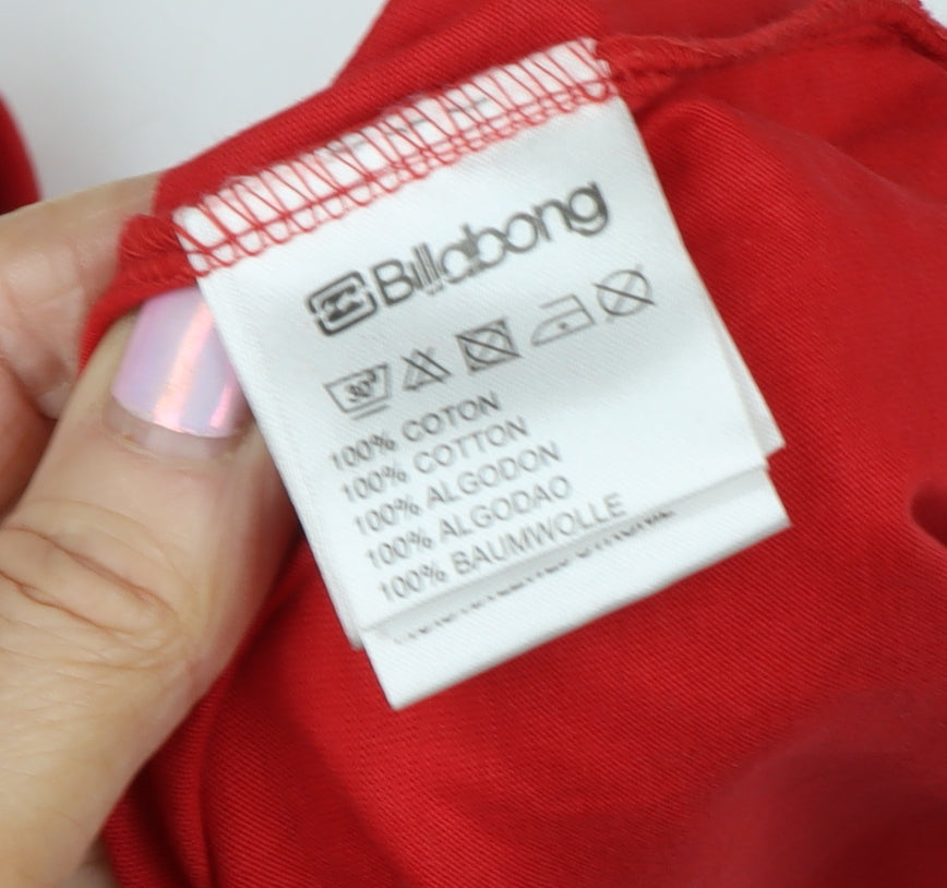 Mens UK Size XS Billabong Red T-Shirt