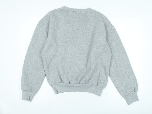 Boohoo Women's Grey Pullover Sweatshirt UK 10, Casual Jersey