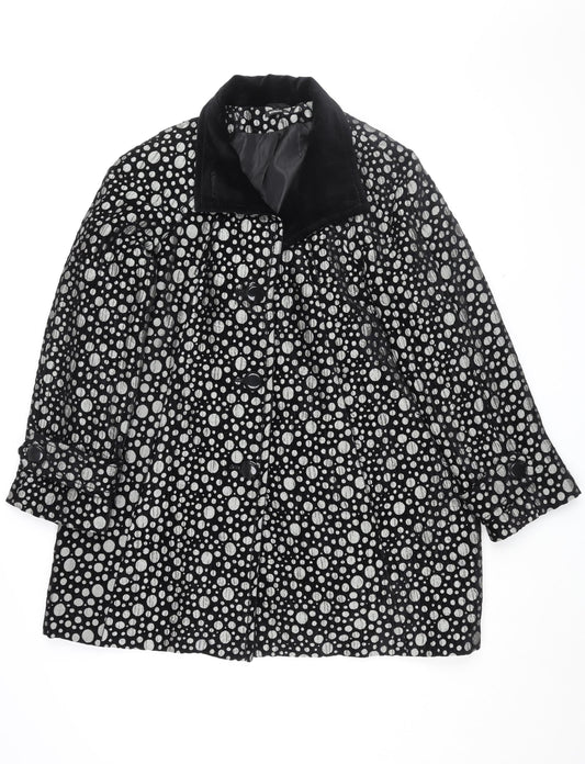 Womens UK Size S Roman Black Overcoat