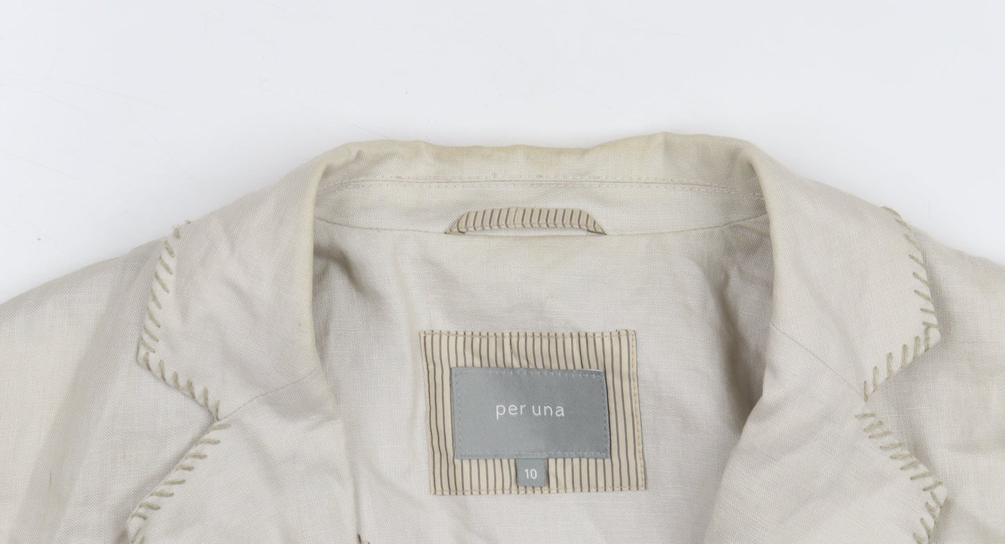 Womens UK Size 10 Per Una Ivory Basic Jacket