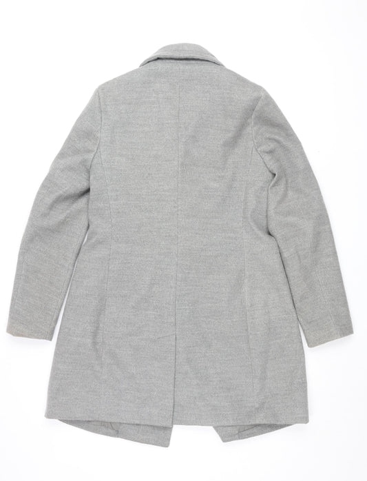Womens UK Size 12 New Look Grey Pea Coat