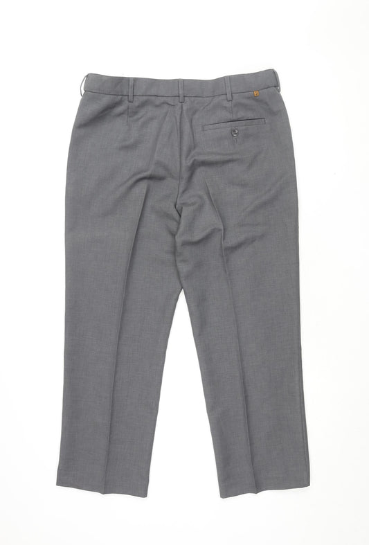 Farah Men's Grey Classic Dress Pants XS