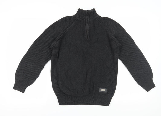 Mens UK Size M Brave Soul Black Pullover Jumper