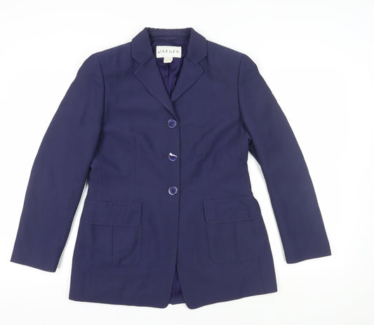 Womens UK Size 12 Jaeger Regular Blue Blazer