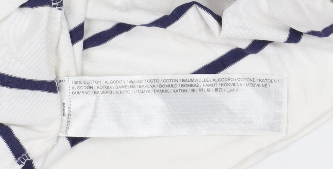Womens UK Size S MNG White Basic T-Shirt