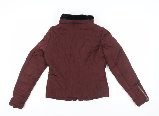 Womens UK Size S VERO MODA Brown Bomber Jacket