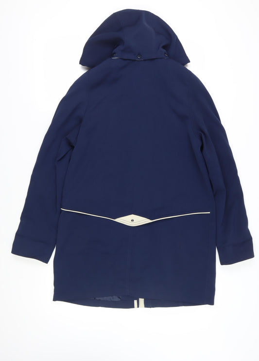 Womens UK Size 10 Isle Blue Rain Coat
