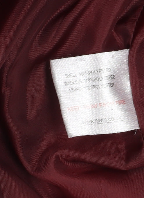 Womens UK Size 12 Isle Collection Red Quilted Coat