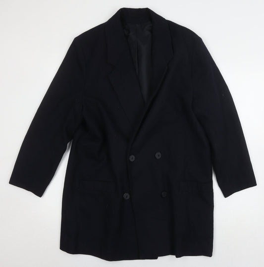 Womens UK Size 14 St. Bernard Black Overcoat