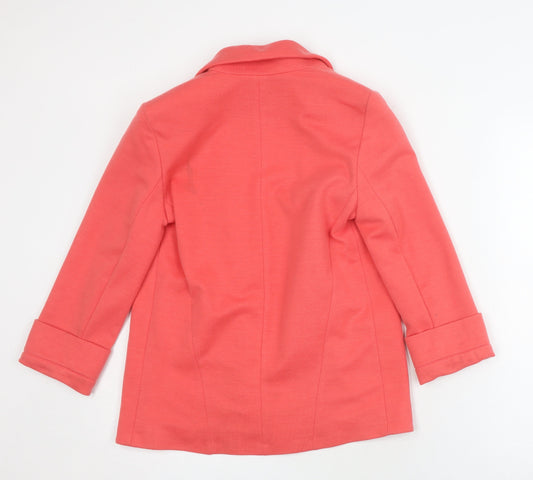 Topshop Women's Pink Blazer Size 8 Regular 3/4 Sleeve