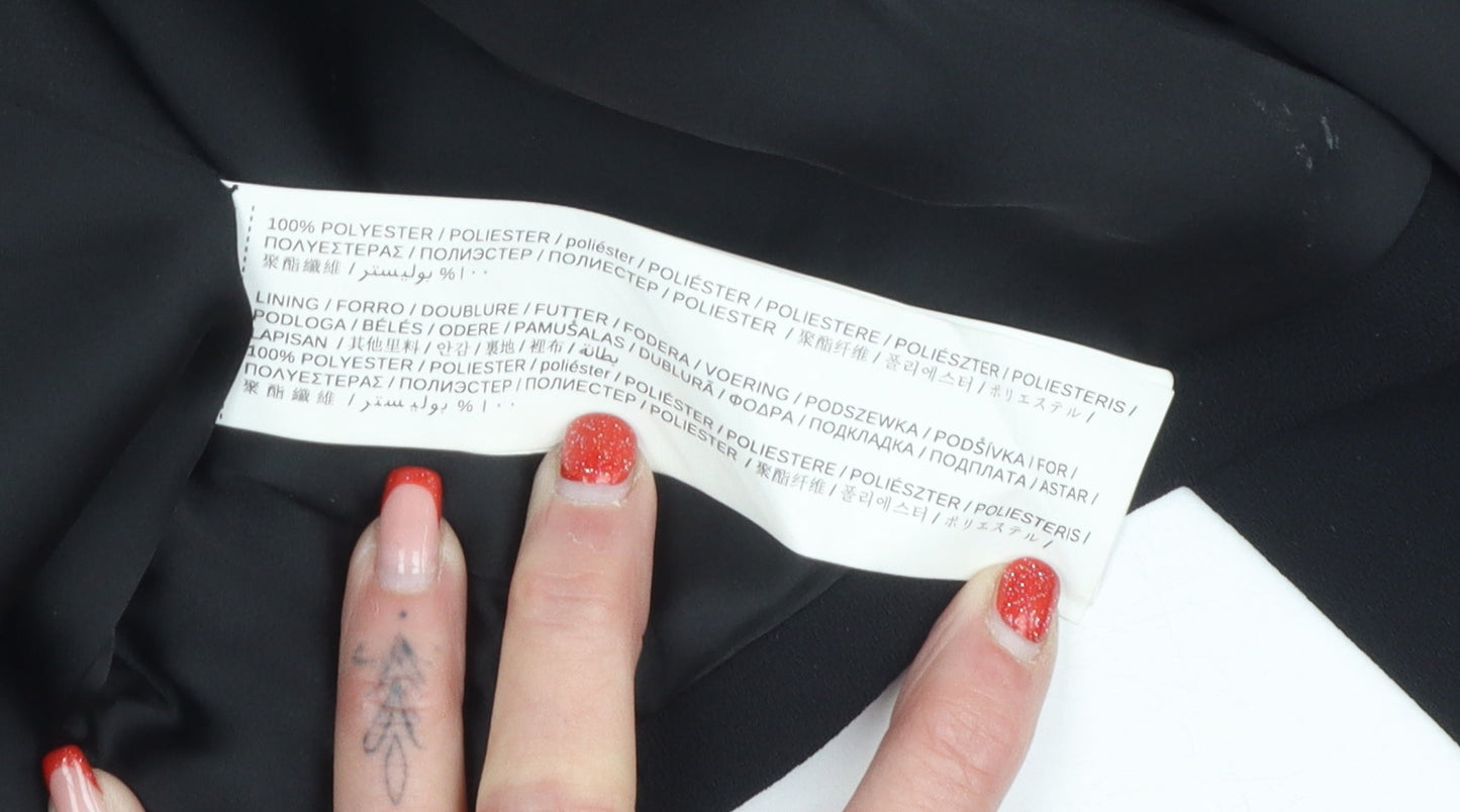 Mango Women's Black Double-Breasted Blazer - Size 10