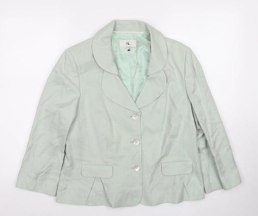 Womens UK Size 14 CC Green Basic Jacket