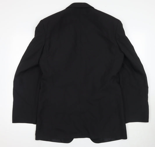 Mens UK Size 40 Marks and Spencer Regular Black Suit Tuxedo