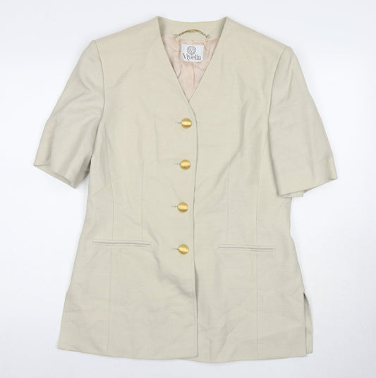 Womens UK Size 12 Viyella Beige Basic Jacket