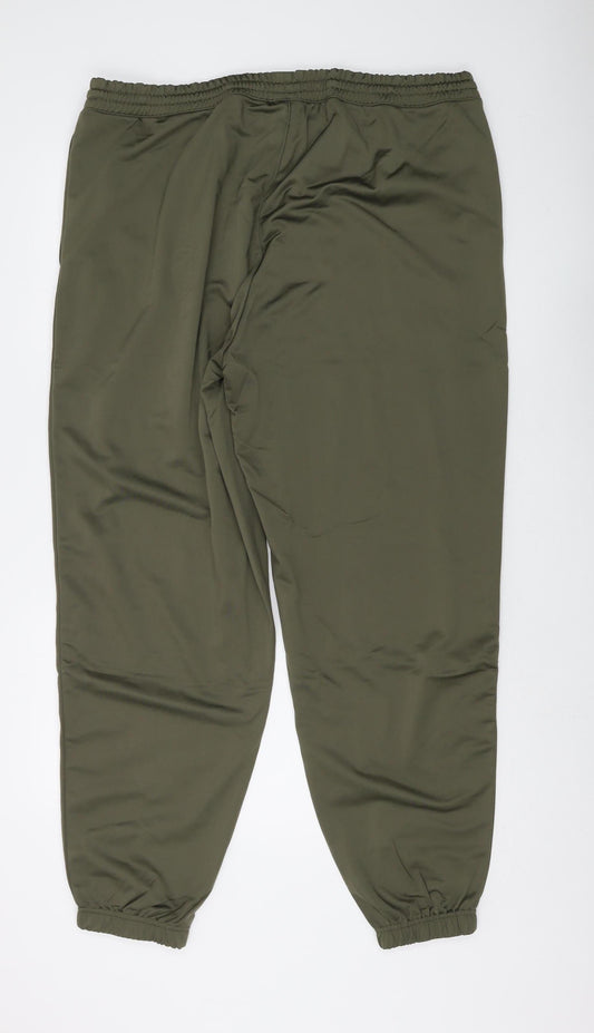 Reebok Men's Green Jogger Trousers 2XL Relaxed Fit